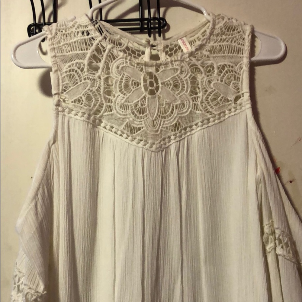 White hippy aesthetic dress